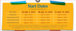 Bronte summer start dates